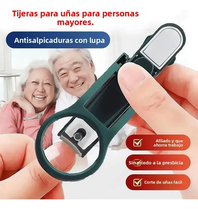 Cortaúñas en Acero Inoxidable con lupa