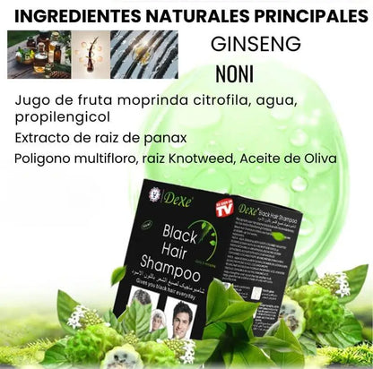 SHAMPOO CUBRE CANAS- DEXE NEGRO✅