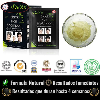 SHAMPOO CUBRE CANAS- DEXE NEGRO✅